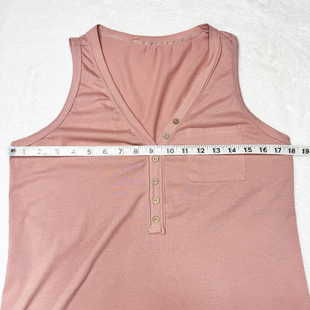EMERY ROSE Pink V-neck Sleeveless Tank Top size Medium - Picture 3 of 5